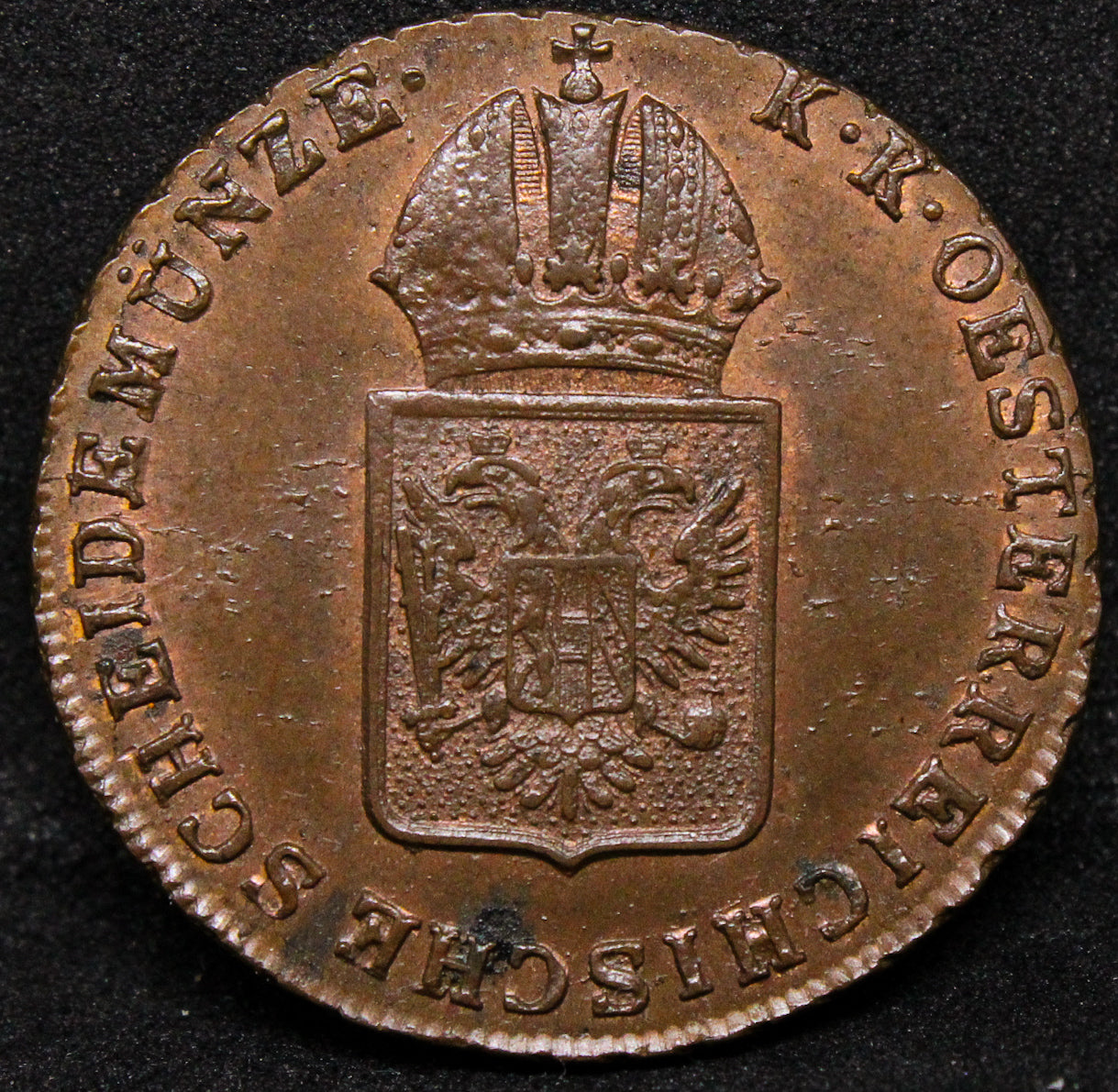 1816O AUSTRIA 1 KREUZER .NGC MS 63 BN