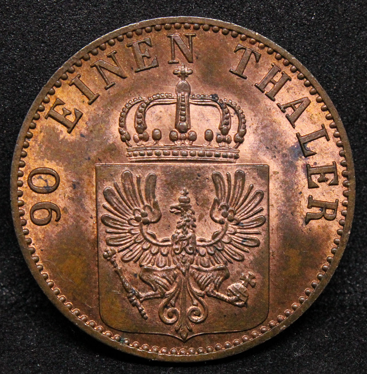 1862A GERMANY 4 PFENNIG PRUSSIA .NGC MS 65 BN