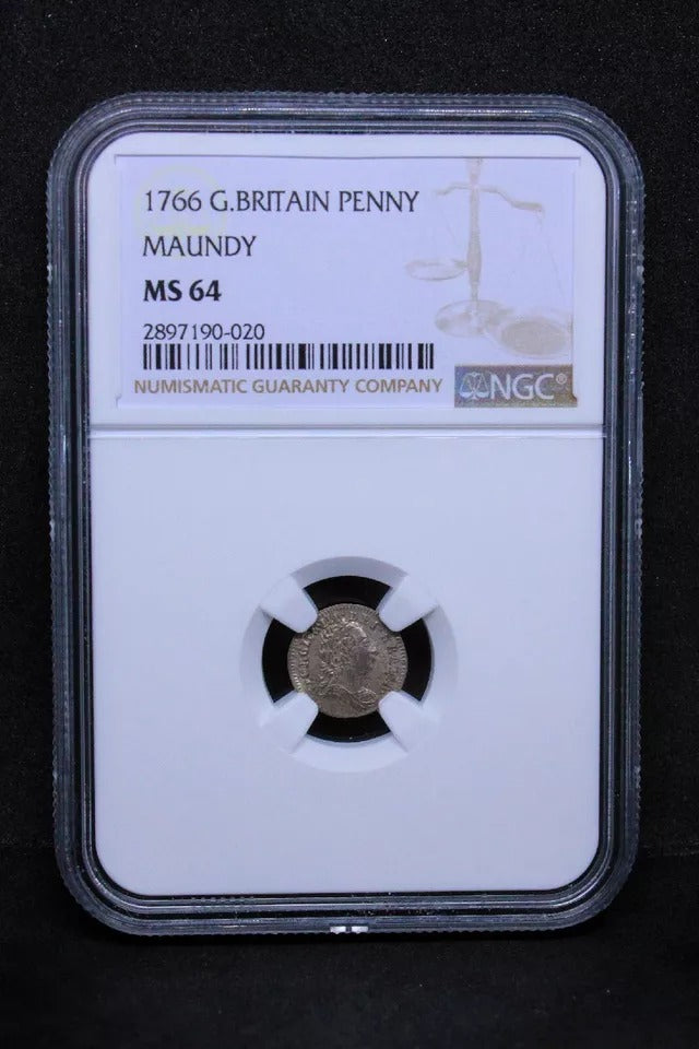 1 Penny 1766 (maundy) George III. S.3759 UNC NGC MS64