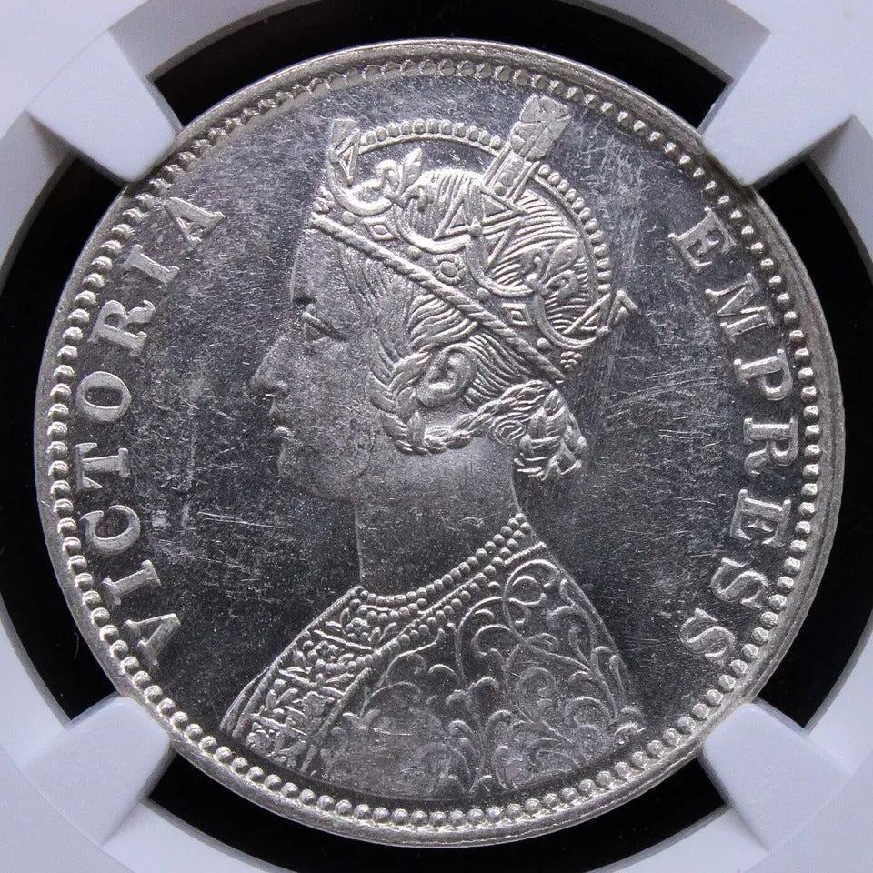 1901-B Victoria India-British Rupee KM 492 UNC NGC MS62