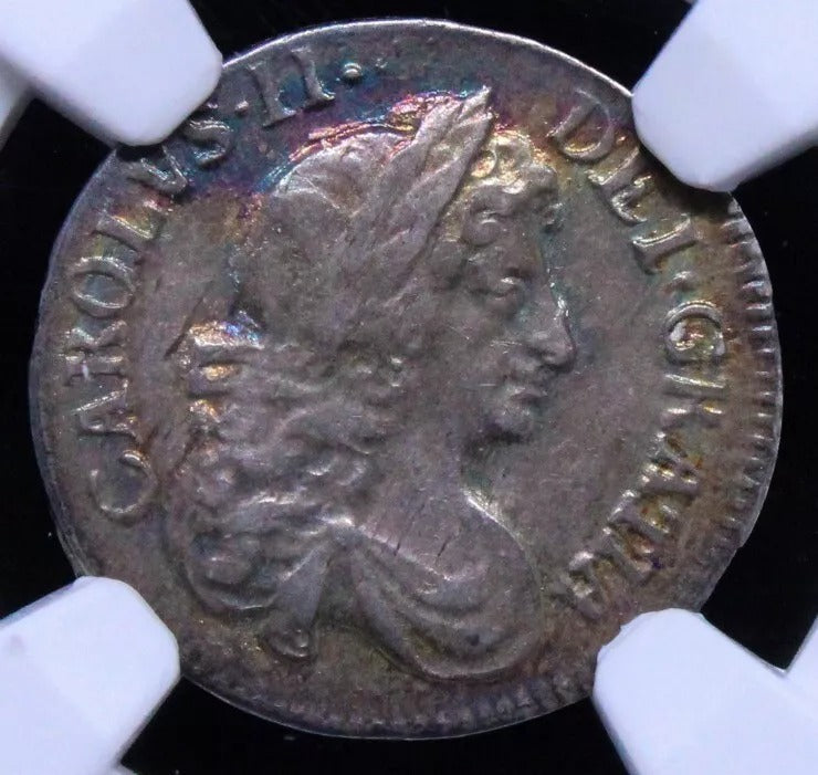 3 pence 1682, Maundy Issue, Charles II issue. S.3386. NGC AU55 aUNC