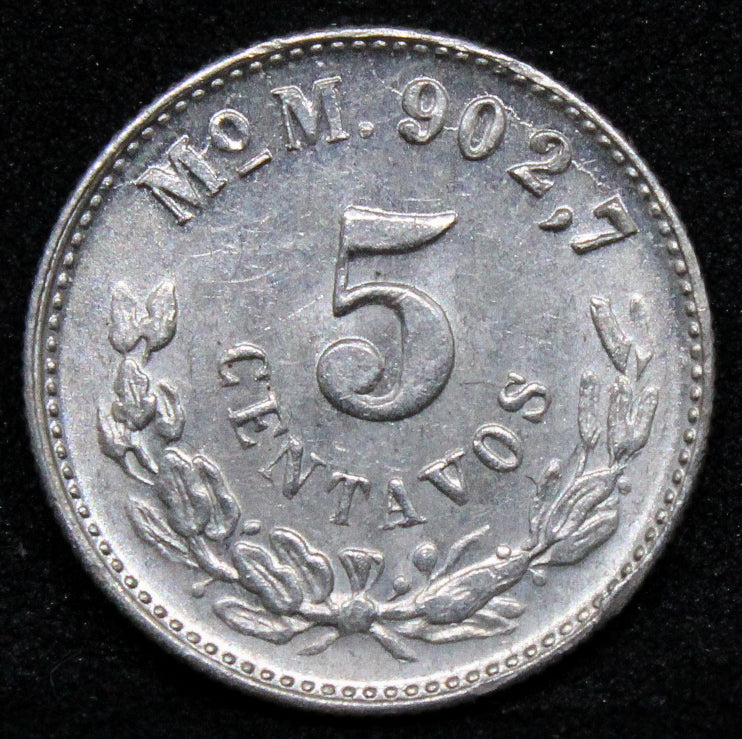 1903 Mexico 5 Centavos Mo-M.  Mexico City  Mint. KM-400.