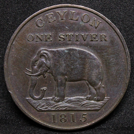 1815 Ceylon Stiver . George III.  KM-81