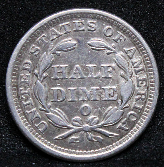 1853 -O  Liberty Seated Half Dime , USA/United states silver coin , AU