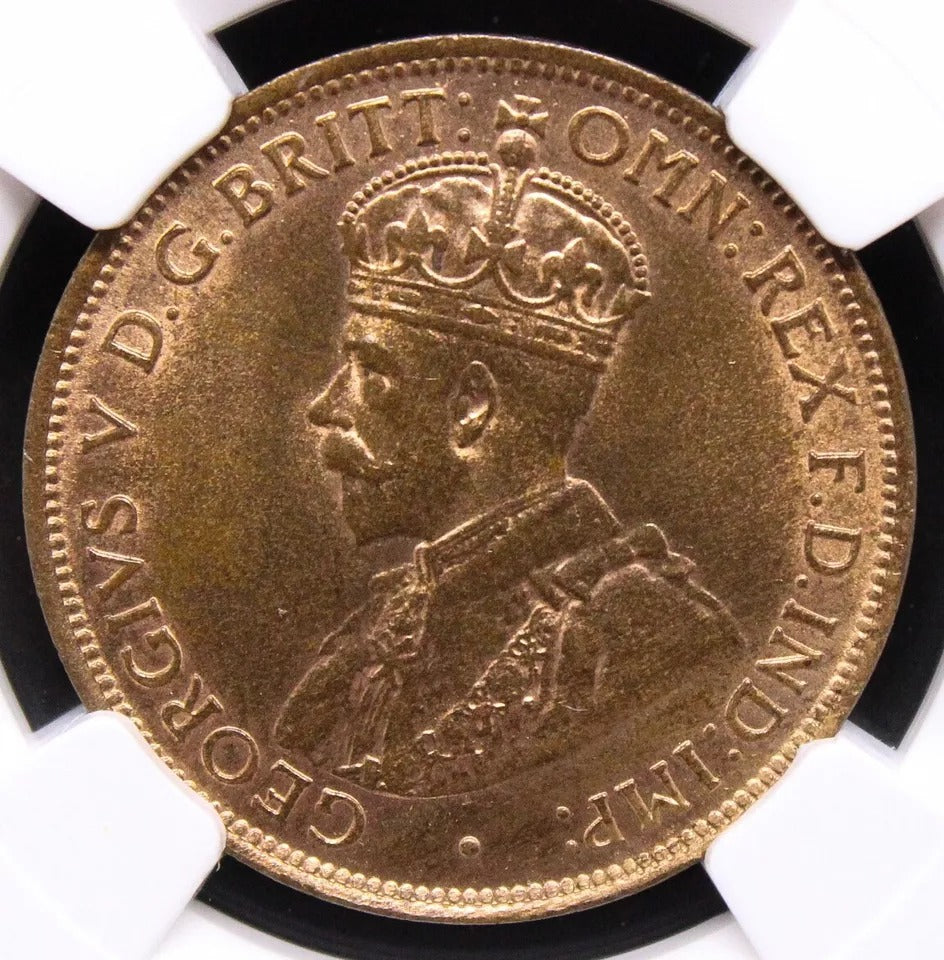 1/2 Penny 1911. Australia. KM-22. UNC NGC MS64 RB