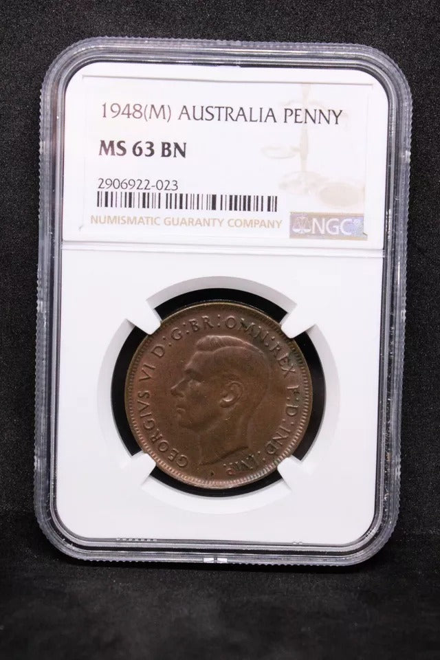 1 Penny 1948, Australia George VI. KM-36. UNC NGC MS63BN