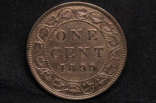 1 cent 1899, Canada, Victoria. KM-7 EF Cleaned