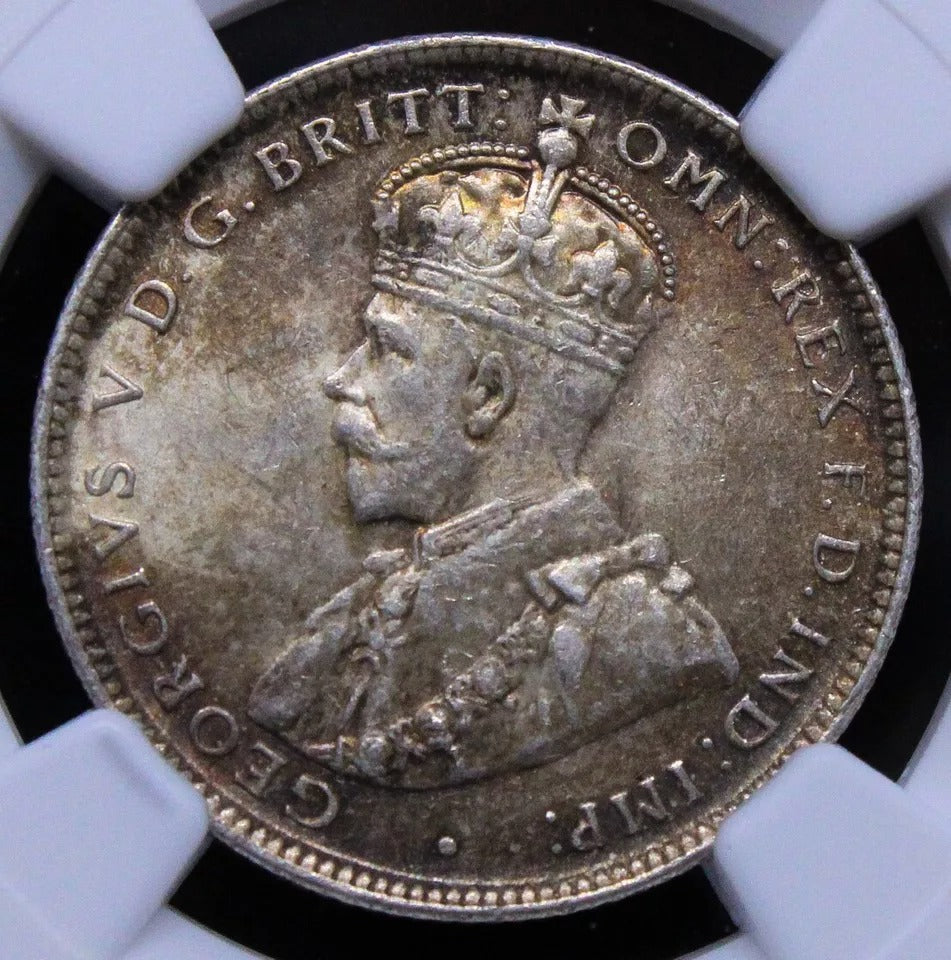 1 shilling 1918-M. Australia George V. KM-26. UNC NGC MS63