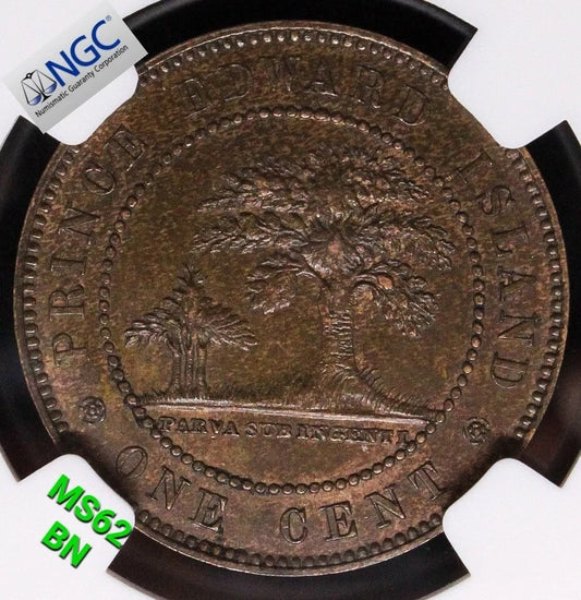 1 cent 1871, Prince Edward Islands. Victoria. KM-4 UNC NGC MS62BN