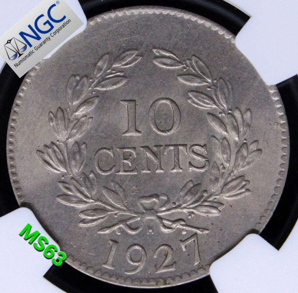 10 cents 1927, Sarawak. KM-16. UNC NGC MS63